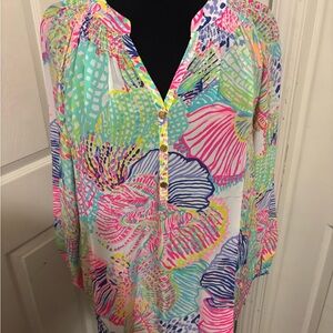 NWT Lilly Pulitzer Elsa Top in size XL Roar of the Seas